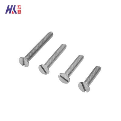 China GB68 Flat Flat Head Machine Screw Slotted Countersunk Flat Head Screws for sale