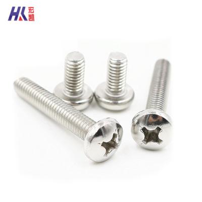 China Pan Fastener Factory Pan Head Screw GB823 Cross Recessed Small Pan Head Screw for sale