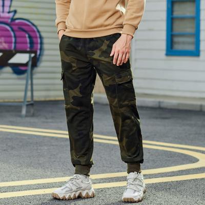 China Cargo Sports Leg Pants Camouflage Sports Pants Breathable Loose Casual Drawstring Mid Waist Lace Up Trousers for sale