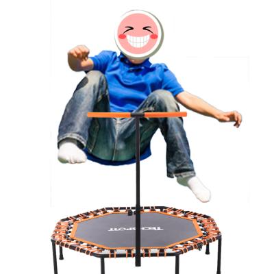 China Without Protective Net Hexagonal Round Trampolines Octagonal Folding Handrail One Indoor Fitness Trampoline for sale