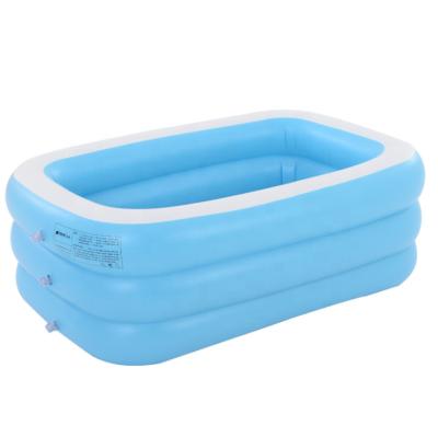 China Blue And White Plastic Kid Different Size Swimming Pool Waterproof PVC Outdoor Swimming Pool for sale