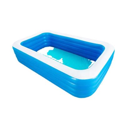 China Blue And White Plastic Different Size Swimming Pool Waterproof Eco Friendly PVC Outdoor Swimming Pool for sale