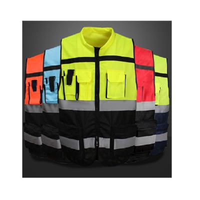 China Water Proof Factory Vis Strap Outdoor Security Reflective Safety Vest Pocket Design Chaleco 2022 Top Reflect Chaleco Clothing for sale