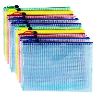 China Custom Printing High Quality Clear PVC Plastic Zipper Document Bag for sale