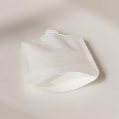 China BIODEGRADABLE PLA paper 1L lqiuid spout bag biodegradable spout pouch paper juice packaging for sale