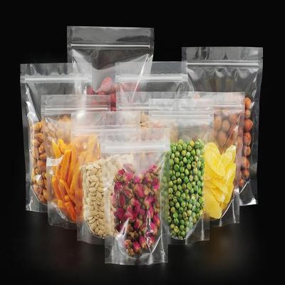 China Wholesale Clear Plastic Pouch Mylar Zipper Bag Snack Holder Moisture Proof Packaging for sale