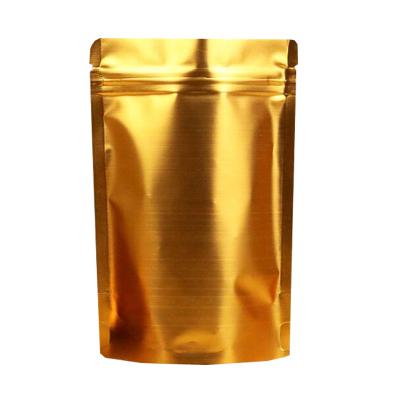 China Food Grade Matte Gold Stand Up Ziplock Pouch Bag Moisture Proof Aluminum Foil Doypack for sale