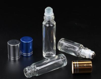 China Pharmaceutical Glass Roll On Bottle For Essential Oil , Popular SS Ball Roll On Bottle for sale