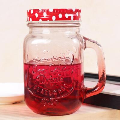 China Mason Jar Metal Lid Beverage Dreak Frozen Model Glass for sale