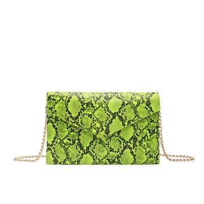 China Fasion JANHE Envelope TAS Snakeskin Print Leather Cross - Body Bags Purse Clutch Purse for sale