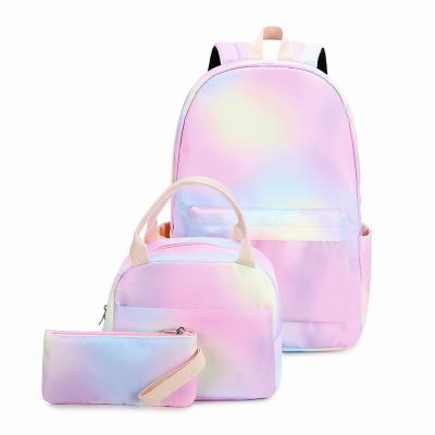 China Other Fashion Bag Lady Women Travel Begs Pink Student Girls One Backpack School Bag Lunch Bag College Bookbag Backpack Backpack Set for sale