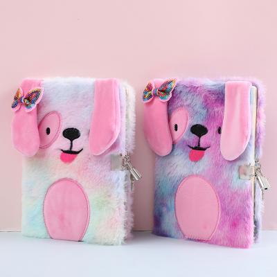 China Unicorn Fur A5 Plush Dairy Girl DAIRY Girl Diario de Cuaderno Cute Durable Drop Shipping Diary Notebook Diary With Lock for sale