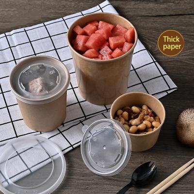 China Wholesale Customized Disposable Good Quality Waterproof Noodle Paper Cup Beverage Food Grade Deli Wrapping Paper Hot Cup for sale