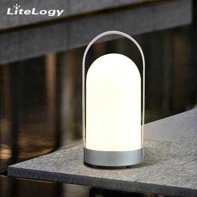 China Guangdong aluminium alloy led portable rechargeable cordless contemporary table lamp for outdoor for sale