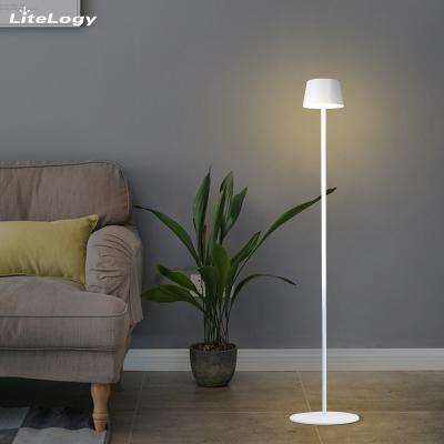 China Home decor postmodern simple designer cordless lampara rechargeable dining room warm white light led floor lamp for sale