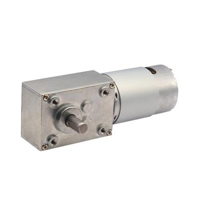 China Factory Direct Sale 12V 24V Totally Enclosed Brushed DC Gear Motor Worm Gear Motor for sale