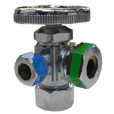 China General 5/8 OD X 1/2 3/8 C COPPER WATER ANGLE CUT OFF VALVE IP X for sale