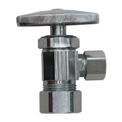 China General 5/8 OD X 3/8 C ANGLE BRASS STOP VALVE for sale