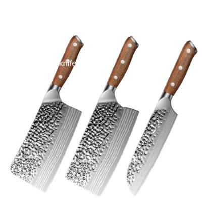 China Stainless Steel Kitchen Disposable Professional German Cutting Knife Set Sharp Cooking Chef Cleaver Utility Knives for sale