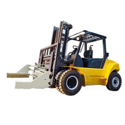 China Building Material Shops Hot Selling XCMG Diesel Forklift Closed Cabin Control 2H Forklift With Block Clamp for sale