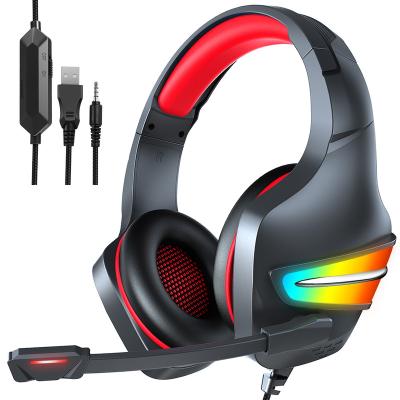 China High Fidelity Sound LED Light Gaming Earphone Head-Mounted Non-Leak Wired Headphone Stereo Music Gaming Headset Surround - Sound for sale