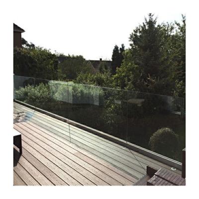 China Alum u base glass handrail fittings glass terrace railing for sale