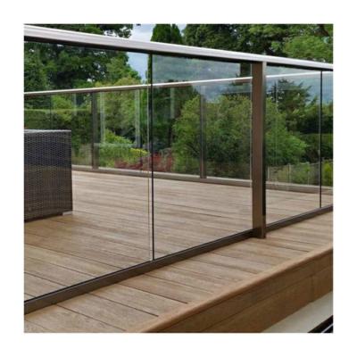 中国 Outside Balcony Glass railing/Stainless Steel Handrail / U Channel Glass Railing Alumium Base Shoe Glass Railing 販売のため