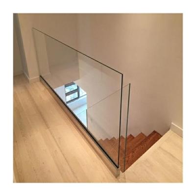 China U Base Shoes Aluminum Frameless Glass Railing for Balcony for sale