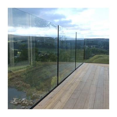 China Extruded U Channel Glass Railing Modern Polished Aluminium Balustrade zu verkaufen