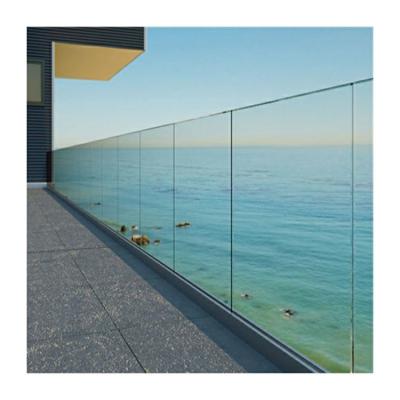 China Aluminium U Channel Glass Railing Balustrades Stainless Base Cover Banister zu verkaufen