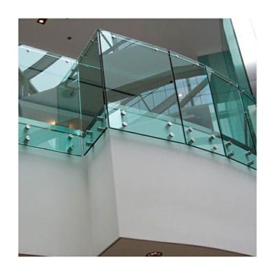 中国 Wall Mounted Standoff Glass Railing Handrails Steel Balcony Railing Staircase 販売のため