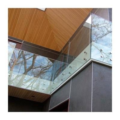 中国 Outdoor Balcony Standoff Glass Railing Stainless Steel 304 Hardware Balustrade 販売のため