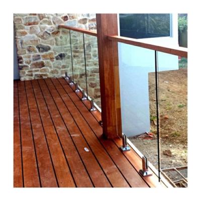 China Exterior Front Terrace Glass Railing Stainless Steel Frameless Balustrade for sale