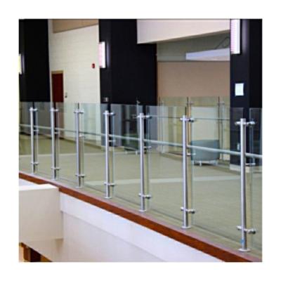 China Blue tinted glass balusters cedar deck with black railing deck railing glass balusters for sale