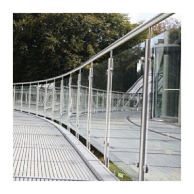 China Grey glass fencing chrome balcony railing handrail system for sale