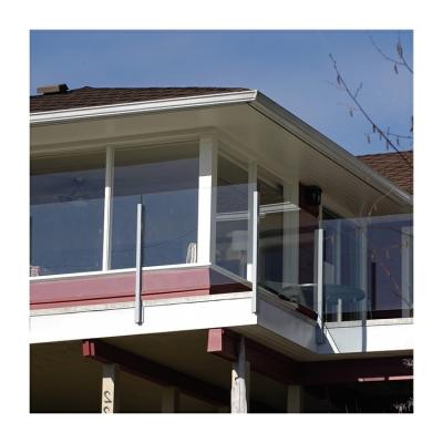 中国 Aluminum fence contractors glass top rail style aluminum railing deck with glass 販売のため