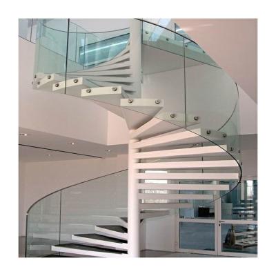 China Small space use metal wood helical stair saving space spiral staircase for sale