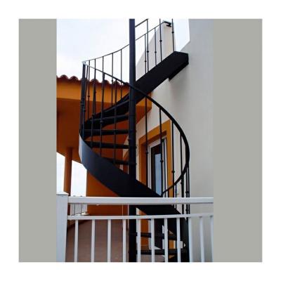 China Small metal outdoor stairs outdoor steel structure staircase exterior wrought iron spiral stairs for sale