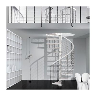 中国 Outdoor Building Spiral Staircase Upright Wrought Iron Railing Stainless Steel Stair 販売のため