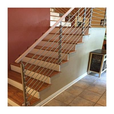 中国 House Rod Stair Railing Flooring Mounted With Steel Rod Fence Panels 販売のため