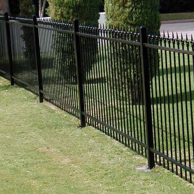 China Modern Wrought Iron Steel Fence 6 Foot Garden Outdoor Galvanized Fence Panels zu verkaufen