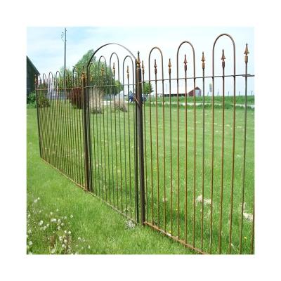 China Sheet Wrought Iron Fence Powder Coated Metal High Wall Fencing zu verkaufen