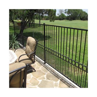 China Galvanized Wrought Iron Gate Fence Metal Spear Top Fence Panel zu verkaufen