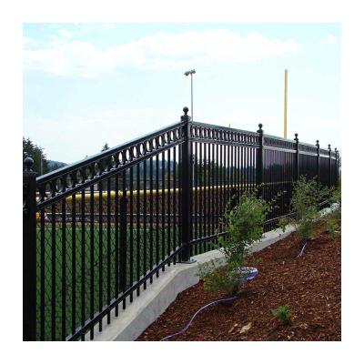 China Black Wrought Iron Gate Fence Hot Galvanized Elegant Villa Fence for sale