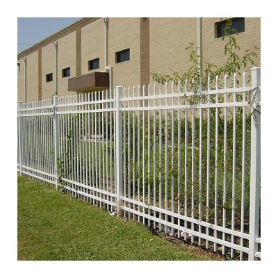 China Prefab Wrought Iron Panel Fence Powder Coated Courtyard Steel zu verkaufen