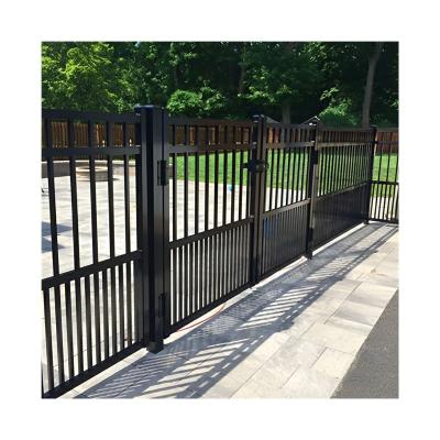 China Black Villa Wrought Iron Fence Courtyard Galvanized Wrought Garden Fence zu verkaufen