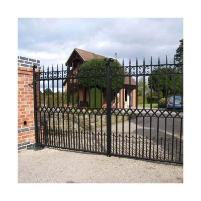 China Modern Galvanized Gates Simple Small Entrance Wrought Iron Fancy Outdoor House Iron Gate Designs for sale