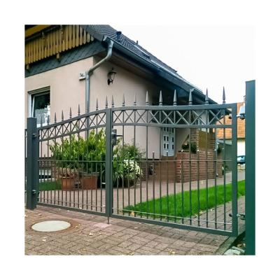 China Villa Custom Wrought Iron Main Gate Security Entrance Sliding Driveway Gates for sale