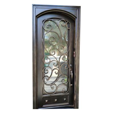 中国 Front Security Wrought Iron Double Door Entry Decorative Arched Entrance 販売のため