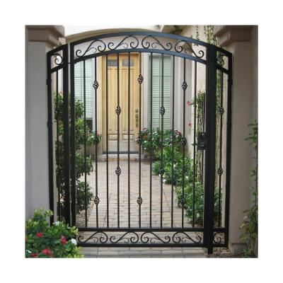 中国 Arch Wrought Iron Grill Door Waterproof Antique Entry French Doors 販売のため